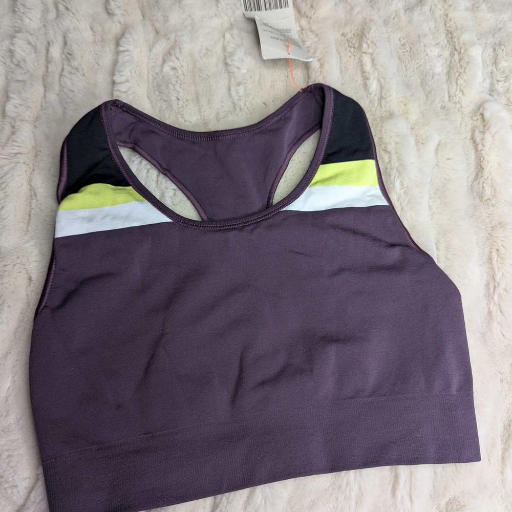 BNWT SWEATY BETTY STAMINA COLOR BLOCK WORKOUT BRA, WOMENS SIZE LARGE